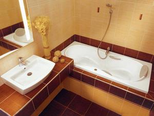 установка ванны